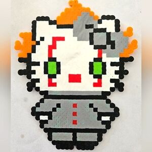 Hello Kitty Pennywise Perler Beaded Halloween Decorations